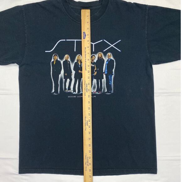 STYX 2006 World Tour T Shirt Size Large Band Merch TOMMY SHAW JAMES YOUNG GOOD - Picture 5 of 9